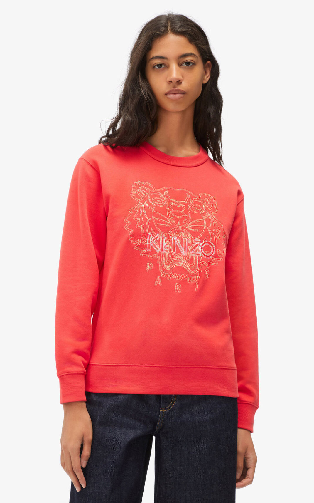 Kenzo Tiger Sudadera Mujer Rojas | 3916570-HX